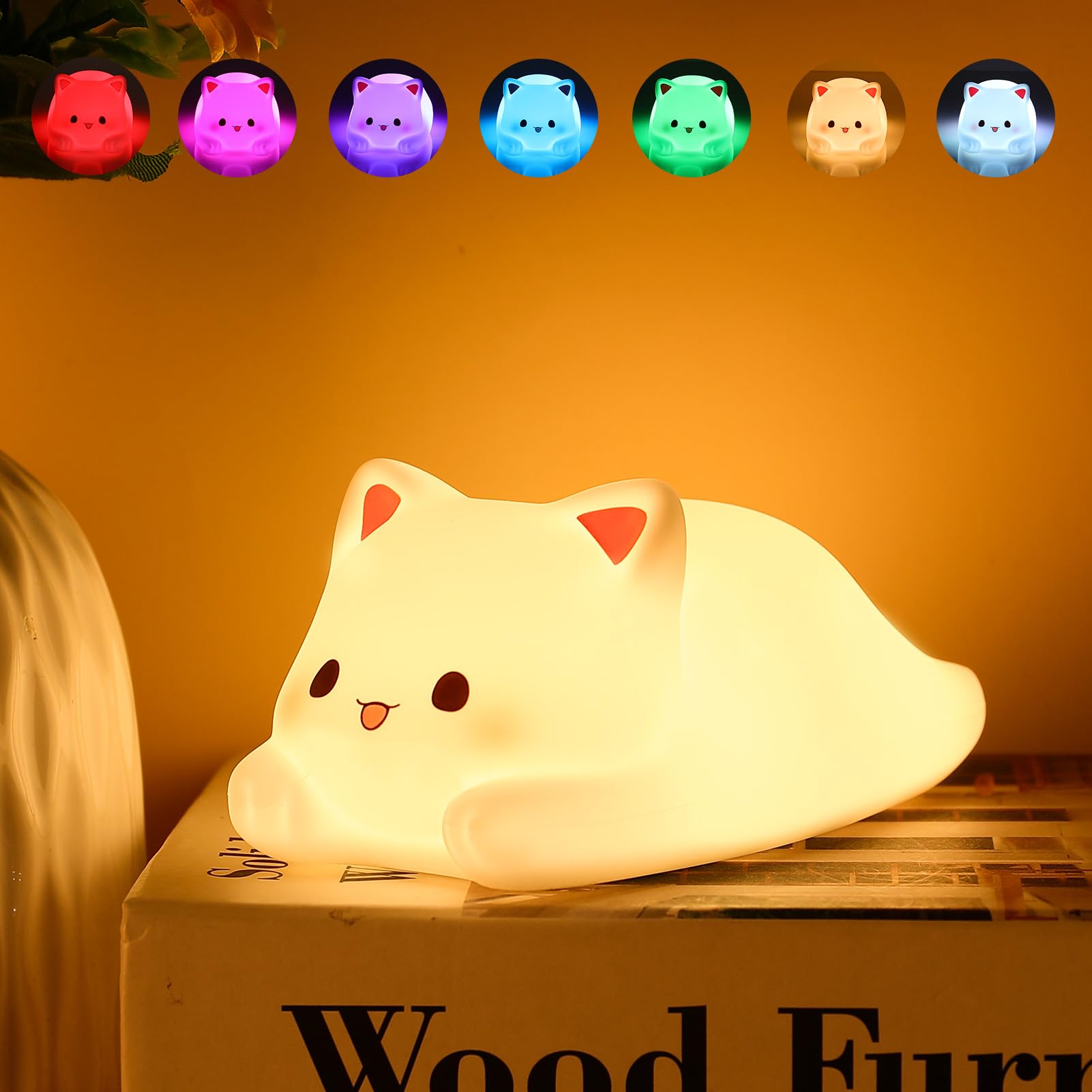 Amazon.com: ZKLiLi Night Light for Kids Lamp, 16 Colors Lamp Cute